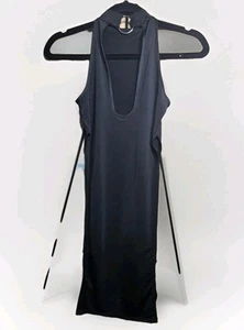 Markenloses langes ärmelloses (Größe S) Strickkleid mit tiefen Schlitzen auf beiden Seiten - Bild 1 von 14
