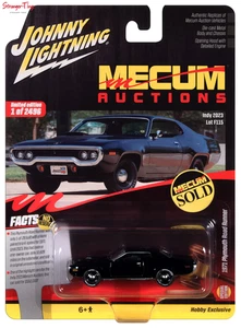 Auto World JLSP377 1:64 Johnny Lightning Mecum 1971 Plymouth Road Runner - Picture 1 of 3