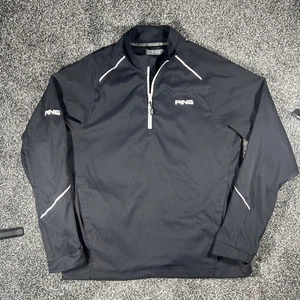 PING Collection Golf Pullover Men Medium Black 1/4 Zip Lightweight Windbreaker  - Picture 1 of 13