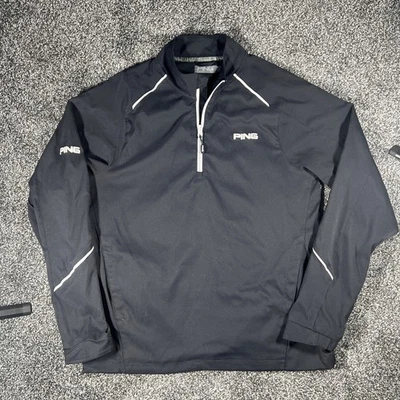 PING Collection Golf Pullover Men Medium Black 1/4 Zip Lightweight Windbreaker  - Image 1 of 4