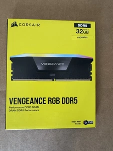 CORSAIR Vengeance NIB RGB 32GB (2 x 16GB 288-Pin PC RAM DDR5 6400 Desktop Memory - Afbeelding 1 van 2
