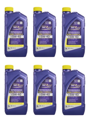 Royal Purple 5W-40 1 qt Aceite de Motor Alto Rendimiento Fórmula Europea Paquete de 6 Foto 1 de 3
