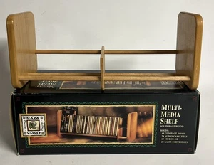 Neu Vintage Napa Valley Holz Multi Media Regal Organizer für CDs Kassetten Spiele - Bild 1 von 4