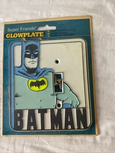 1979 Batman Super Friends SUPERHERO Lichtschalter GLOWPLATE COVER Neu Glow Dark - Bild 1 von 5