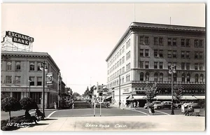 RPPC Sonoma County SANTA ROSA Street Scene Laws Photo 1940s Postcard California - Picture 1 of 2