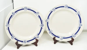 Homer Laughlin x Fishs Eddy Baseball Stellplätze 2er Set Abendessen 10,5" Essteller - Bild 1 von 8