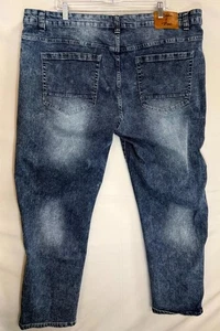 Stitches & Rivets Jeans Herren 44x30 Blau Denim Baumwolle Acid Wash Straight Leg - Bild 1 von 13