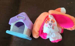 💜 Smooshees 1988 Vintage Mohnblumen Welpe Hund & Zwinger Stofftier Fisher Price - Bild 1 von 9