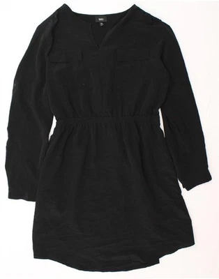 Maxi Vestido MOSSIMO Mujer Manga Larga Reino Unido 18 XL Negro Poliéster AJ07 Foto 1 de 3