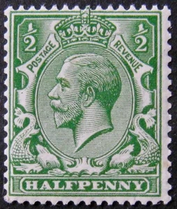 Sg.397 1913 multi-cypher wmk ½d green, fine NHM. Cat £250 - Picture 1 of 2