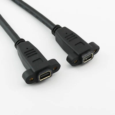 1x Mini DisplayPort Female Panel to MINI DP Female Panel Mount Adapter Cable 1FT - Image 1 of 4