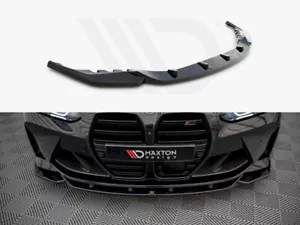 Diffusore Anteriore V2 Maxton Design Nero Lucido per Bmw M4 G82 - Foto 1 di 4