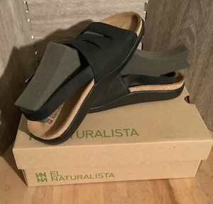 El Naturalista Womens Koi Pleasant 5099 Black Sandals Shoes US 11 EU 42 NEW NIB - Picture 1 of 6