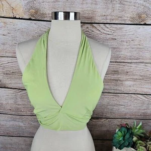 Mele E Pere Halter Crop Lime Green Top Size Small - Picture 1 of 7