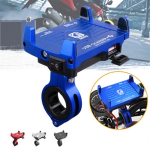 360° Motorcycle Phone Holder USB Fast Charger Motorcycle Cell Phone Stand Holder - Picture 1 of 14