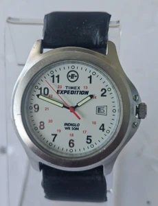 Timex Expedition Indiglo Military 24 HR Dial Date 50M WR 40mm Watch New Battery - Picture 1 of 5