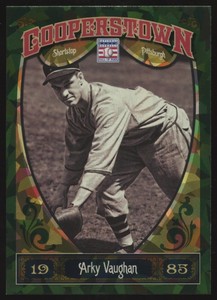 2013 Panini Cooperstown #37 Arky Vaughan Green Crystal Pittsburgh Pirates