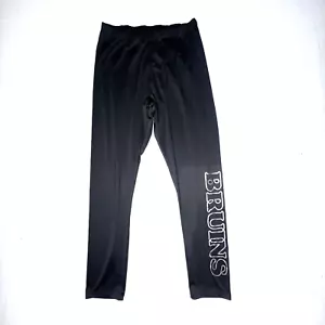 Boston Bruins Leggings XL NHL Nero Spell Out Hockey Squadra Abbigliamento Fan Pantaloni G111 - Foto 1 di 10