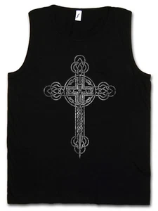 CHRISTIAN CROSS III GYM TANK TOP Christliches Kreuz Jesus Messias Christentum - Picture 1 of 2