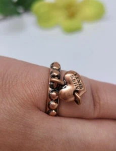 Anello con ciondolo cuore pendente in rame Miss Sixty misura 7 - Foto 1 di 4