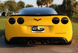 Smoked Tail Light Covers Blackout Lights For 05-13 C6 Corvette *Best Quality* - Picture 1 of 12