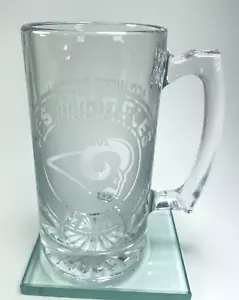 Los Angeles Rams Beer Stein Mug AFC West Division Champion 2017 28oz Thick C63 - Picture 1 of 15