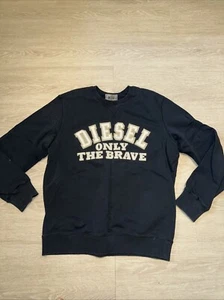 Diesel Designer Black Sweatshirt Jumper XXL 48 Inch Chest - Picture 1 of 7