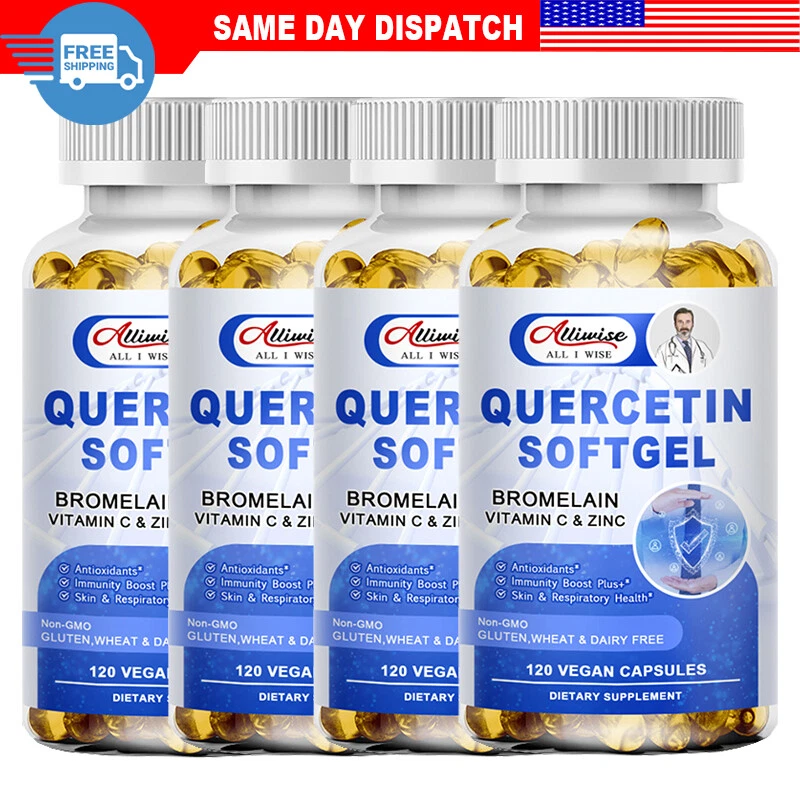 Кверцетин 1000 мг с бромелайном и цинком натуральный антиоксидант для поддержки иммунитета - Изображение 1 из 4