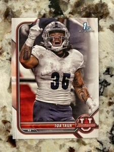 2022 Bowman University 1st Card Nevada Wolf Pack Toa Taua #25 - Bild 1 von 1