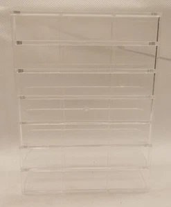 Clear Acrylic Display Shelf 6 3/4" x 4 3/4" 8 Shelves - Works for Micro Machines - Picture 1 of 4