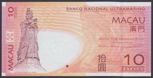 Macao 10 Patacas 2013 AU-UNC P. 80, billetes, sin circular - Imagen 1 de 2
