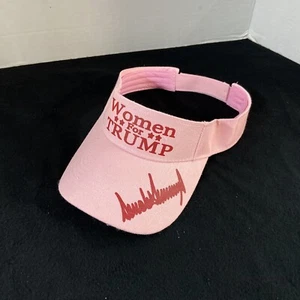 WOMEN FOR TRUMP VISOR W  DONALD J TRUMP AUTOGRAPH PRINTED BRIM  2020 FREE SHIP - Picture 1 of 7