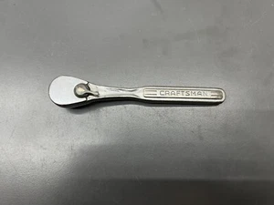 RARE VINTAGE CRAFTSMAN =V= 1/4" DRIVE RATCHET - TRANSITIONAL HEAD - VGC - USA - Picture 1 of 6