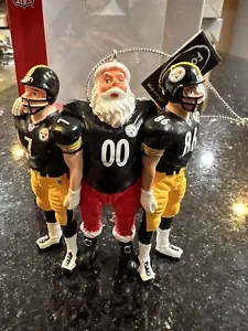 Pittsburgh Steelers Raro NFL Retro Equipo Santa Navidad Ornamento Big Ben Ward - Imagen 1 de 5