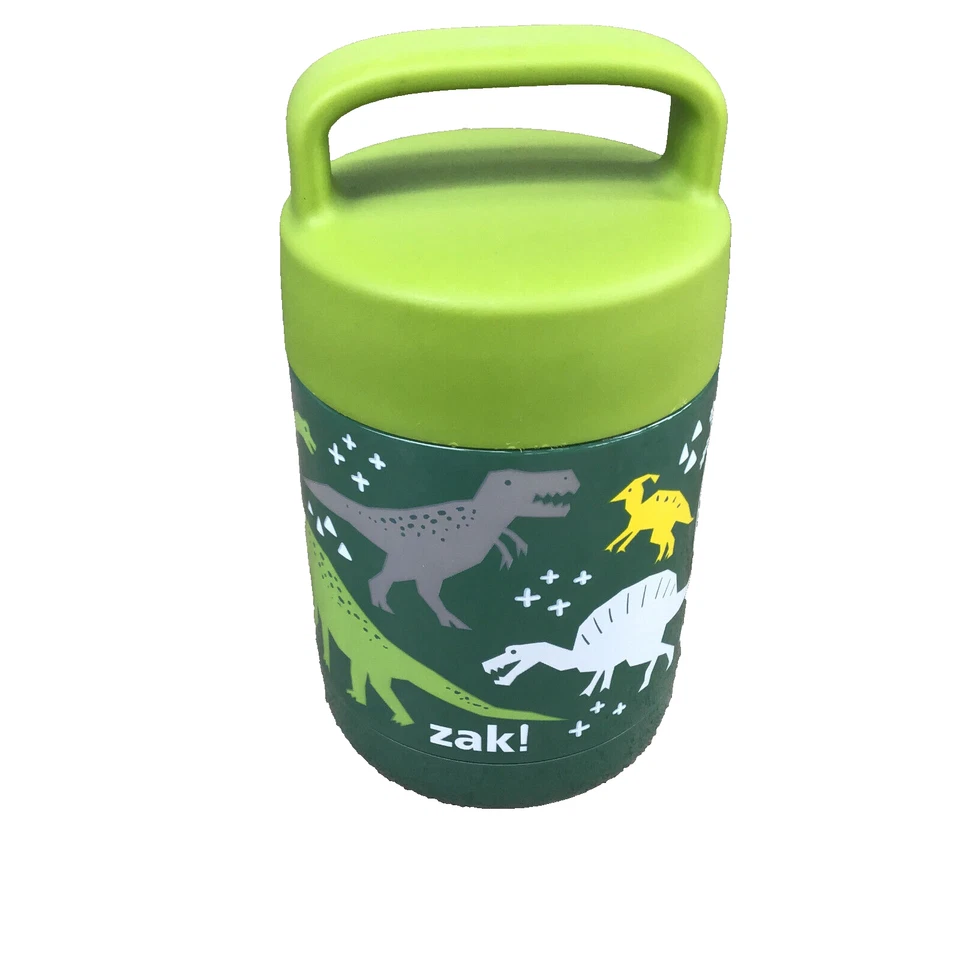 Zak Designs Niños Aislado al Vacío Acero Inoxidable Dino Camuflaje 12 OZ Verde Foto 1 de 3