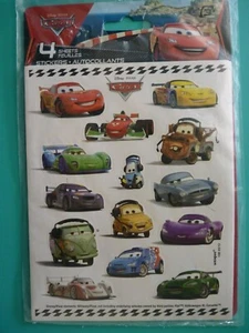 Disney Pixar CARS Stickers (4) Sheets Sealed Package - Picture 1 of 3