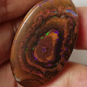 Grano de madera grande y grande patrón 60,35 quilates núcleo de ópalo de roca NUT australiano - Imagen 1 de 8