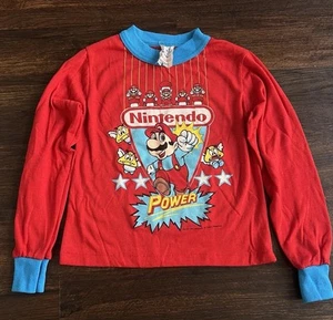 Vintage 1991 Nintendo Power Mario Shirt Toddler Wormser Red Blue Rare - Picture 1 of 7