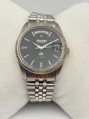 RICOH AUTOMATIC PRESIDENT Day Date Vintage Japanese Fluted Bezel Herrenuhr - Bild 1 von 4