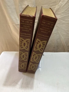 2x The Life of Benvenuto Cellini by Himself Symonds Decorative Binding VGC 1929 - Foto 1 di 6