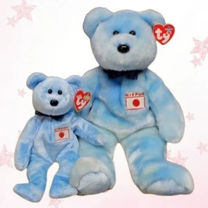 🩵🇯🇵 NIPPONIA 🇯🇵🩵 TY Beanie BABY & BUDDY Set - MWMT'S - Imagen 1 de 3
