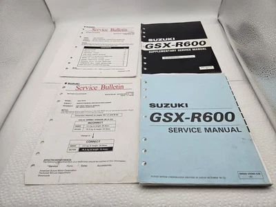 Suzuki GSX-R600 Service Manual 99500-35060-03E Pub 1996 + Extras GSX-R600W - Rd - Image 1 of 4