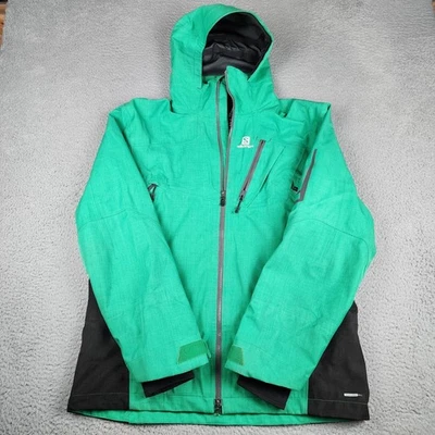Chaqueta Salomon Para Hombre Grande Verde Cremallera Completa Con Capucha Esquí Snowboard Invierno Foto 1 de 4