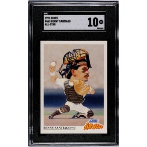 1991 Score ⚾ Benny Santiago #663 All Star San Diego Padres • SGC 10 GM Low Pop - Picture 1 of 3