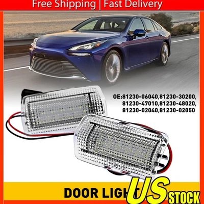 Juego de 1/2 luces LED de cortesía de puerta lateral para Lexus RX ES Toyota Highladner Camry Foto 1 de 4