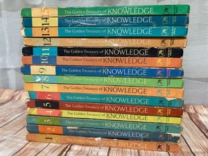 Vintage 1961 The Golden Treasury of Knowledge Books SET - Volumes 1 - 15 Lot - Picture 1 of 3