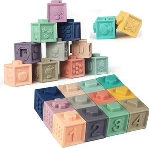 Soft Stacking Blocks for Baby - Sensory Montessori Toys Toddler Activities - Gif - Picture 1 of 12
