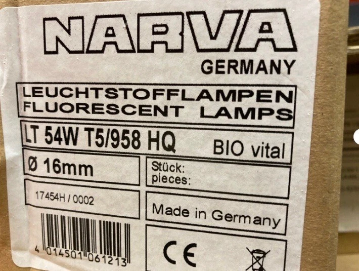 1X NARVA Fluorescent Lamp Lt 54W T5/958 Bio Vital Dimmable 16mm Made IN Germany - Image 1 of 1