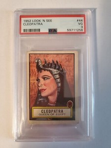 1952 Cleopatra Queen of Egypt Look N See Topps Card PSA 3