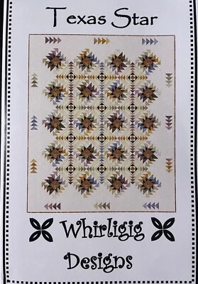 2011 Texas Star Quilt Pattern by Chris Hoover for Whirligig Designs Three Sizes - Image 1 of 2